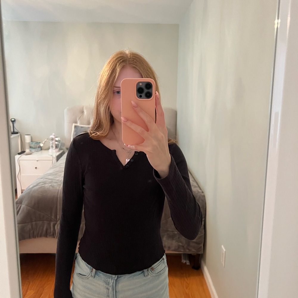 PacSun Black Ribbed Long Sleeve